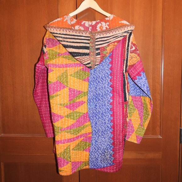 ✨ One-of-a-Kind Kantha Quilted Jacket ✨ - Picture 2 of 5